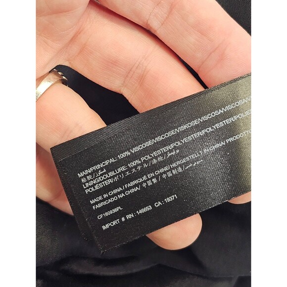 MDS Women's XS C/MEO Collective Can't Resist‎ Long Sleeve Romper Black Satin EUC - Picture 6 of 7